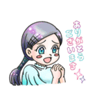丸くて元気な女の子たち（個別スタンプ：5）