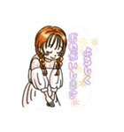 丸くて元気な女の子たち（個別スタンプ：8）
