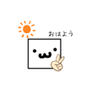四角いスタンプ(;´༎ຶٹ༎ຶ`)（個別スタンプ：1）
