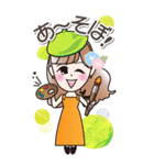 あさがおねえさんBIGスタンプ（個別スタンプ：1）