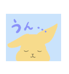 うさぎのお顔（文字大きめ）（個別スタンプ：10）