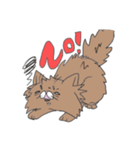 ゆるふわ毛長猫。（個別スタンプ：3）