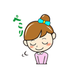 元気な女の子のカラフルスタンプ（個別スタンプ：6）