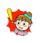 元気な女の子のカラフルスタンプ（個別スタンプ：9）