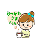 元気な女の子のカラフルスタンプ（個別スタンプ：10）