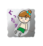 元気な女の子のカラフルスタンプ（個別スタンプ：11）