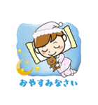 元気な女の子のカラフルスタンプ（個別スタンプ：14）