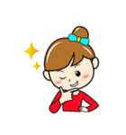 元気な女の子のカラフルスタンプ（個別スタンプ：18）