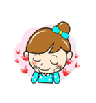 元気な女の子のカラフルスタンプ（個別スタンプ：19）
