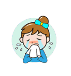 元気な女の子のカラフルスタンプ（個別スタンプ：26）