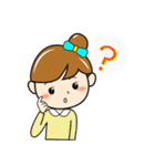 元気な女の子のカラフルスタンプ（個別スタンプ：32）