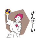レッドヘア男子ハンドボール部②（個別スタンプ：15）