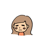絶妙な表情の女の子（個別スタンプ：2）