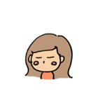 絶妙な表情の女の子（個別スタンプ：3）