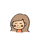 絶妙な表情の女の子（個別スタンプ：5）