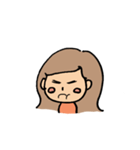 絶妙な表情の女の子（個別スタンプ：7）