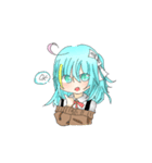 あほの青髪ちゃん（個別スタンプ：1）