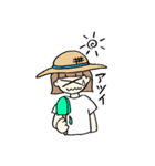 女の子と愉快な仲間たち（カラーver.）（個別スタンプ：1）