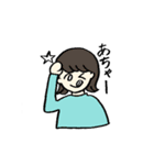 女の子と愉快な仲間たち（カラーver.）（個別スタンプ：3）