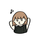 女の子と愉快な仲間たち（カラーver.）（個別スタンプ：6）