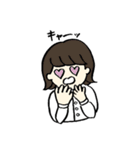 女の子と愉快な仲間たち（カラーver.）（個別スタンプ：8）