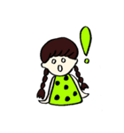 女の子と愉快な仲間たち（カラーver.）（個別スタンプ：10）