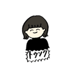 女の子と愉快な仲間たち（カラーver.）（個別スタンプ：12）