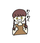 女の子と愉快な仲間たち（カラーver.）（個別スタンプ：20）
