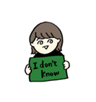 女の子と愉快な仲間たち（カラーver.）（個別スタンプ：22）