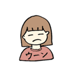 女の子と愉快な仲間たち（カラーver.）（個別スタンプ：24）