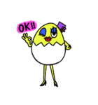 たまごマダム(日本語version)（個別スタンプ：5）