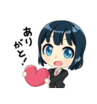 ネクタイじょしスタンプ。（個別スタンプ：4）