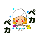 ゆるーいオレンジヘアーの女の子まるさん（個別スタンプ：7）