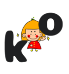 ゆるーいオレンジヘアーの女の子まるさん（個別スタンプ：9）