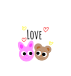 くまうさぎとお花（個別スタンプ：7）