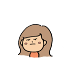絶妙な表情の女の子2（個別スタンプ：3）