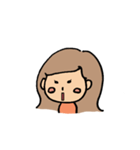 絶妙な表情の女の子2（個別スタンプ：6）