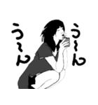 白黒イラスト（個別スタンプ：1）