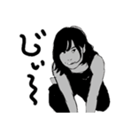白黒イラスト（個別スタンプ：2）
