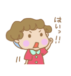 くせっ毛女の子（個別スタンプ：4）