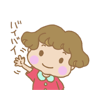 くせっ毛女の子（個別スタンプ：6）