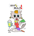 頑張って空中から ドロンピーよ。（個別スタンプ：17）