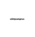 Rotated counterclockwise by 180°（個別スタンプ：11）