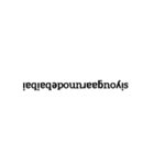 Rotated counterclockwise by 180°（個別スタンプ：21）