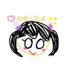 女の子 かわいい（個別スタンプ：3）