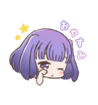 森の動物×女の子（個別スタンプ：3）