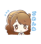 森の動物×女の子（個別スタンプ：5）