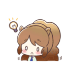 森の動物×女の子（個別スタンプ：8）
