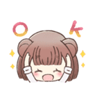 森の動物×女の子（個別スタンプ：10）