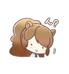 森の動物×女の子（個別スタンプ：11）
